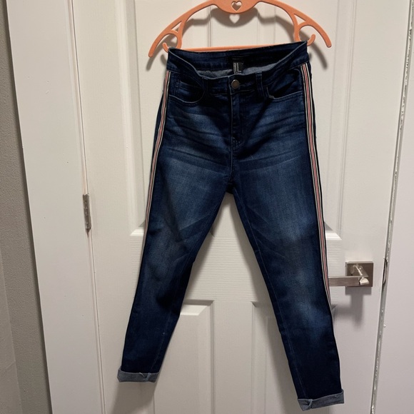 Forever 21 Retro Striped Skinny Jeans - Picture 1 of 3